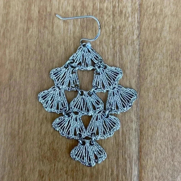 Sterling Silver Seashell Earrings - Picture 6 of 7